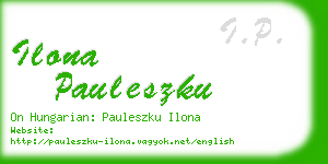 ilona pauleszku business card